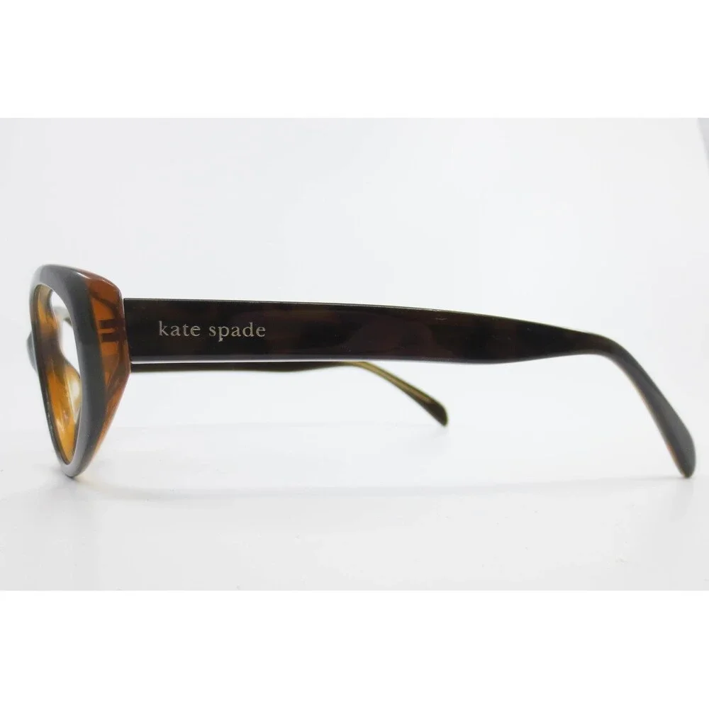 Kate Spade JRTF GN Tortoise Amber Oval Cat Eye Eyeglasses Frames 55-17-135 Brown